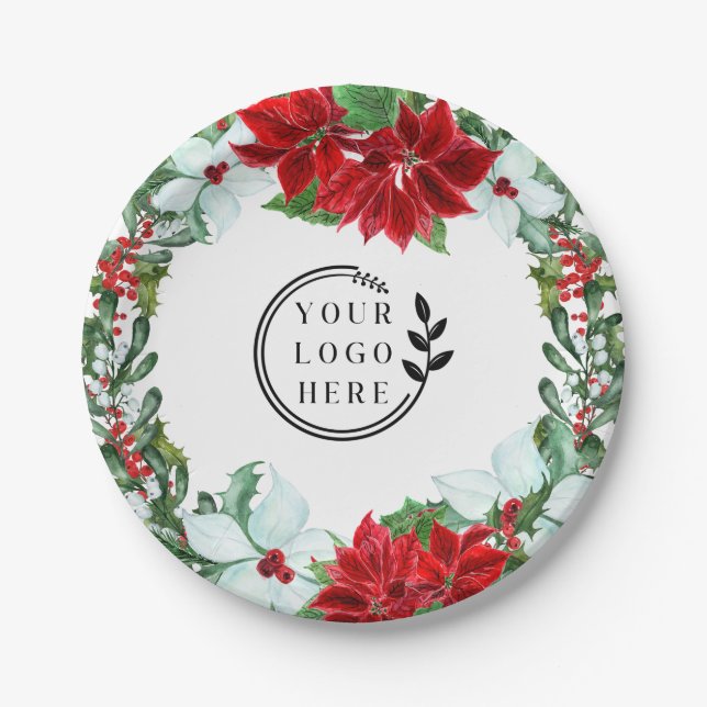 Weihnachts-Weihnachtsgottesloge für Feiertage-Part Pappteller (Vorderseite)