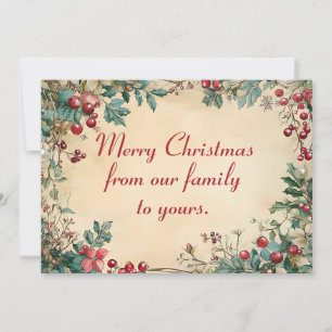 Weihnachts-Weihnachtsgrüßkarte mit Holm Feiertagskarte