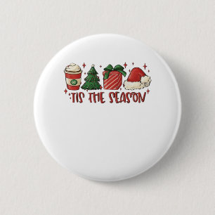 Weihnachts-Weihnachtskaffee Funny Holiday Liebe Button