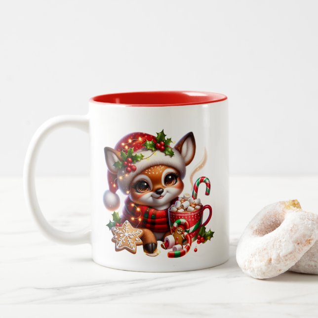 Weihnachts-Weihnachtskaffee Tasse (Mit Donut)