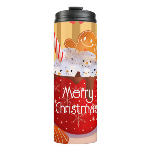 Weihnachts-Weihnachtskalender Thermosbecher