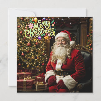 Weihnachts-Weihnachtskarte des Weihnachtsmanns Mitteilungskarte