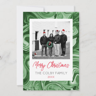 Weihnachts-Weihnachtskarte Familienname feierlich Einladung