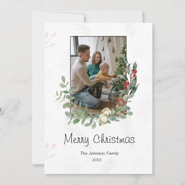 Weihnachts-Weihnachtskarte Feiertagskarte (Vorderseite)