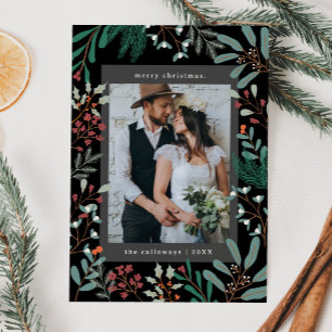 Weihnachts-Weihnachtskarte für das Schwarze Foto Feiertagskarte