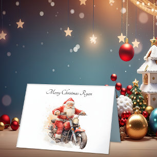 Weihnachts-Weihnachtskarte für Motorräder Dankeskarte