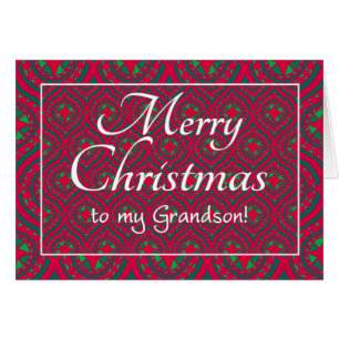 Weihnachts-Weihnachtskarte, Grandson Red, Green