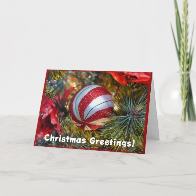 Weihnachts-Weihnachtskarte im Vintagen Stil Karte (Vorderseite)