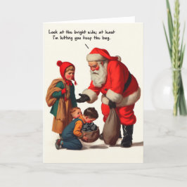 Weihnachts-Weihnachtskarte - Klumpen Kohle aus San Feiertagskarte