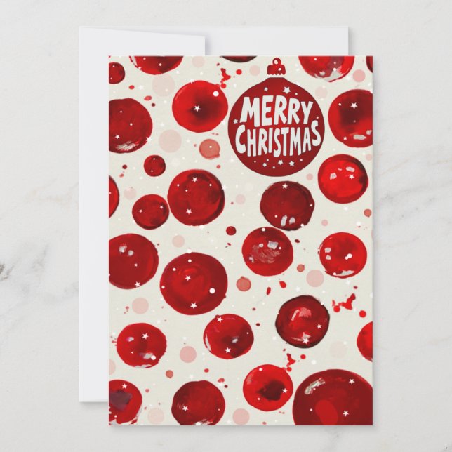 Weihnachts-Weihnachtskarte mit Red Wat Feiertagskarte (Vorderseite)