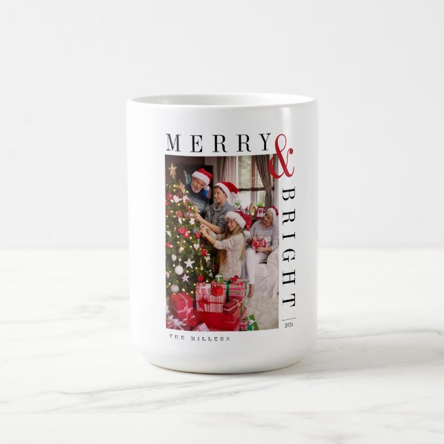 Weihnachts-Weihnachtskarte Moderne Drehbuchaufenth Kaffeetasse (Mittel)