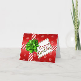 Weihnachts-Weihnachtskarte rot, grün, weiß gestric Feiertagskarte