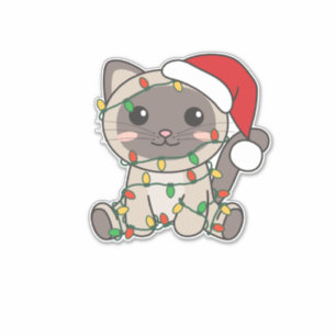 Weihnachts-Weihnachtskatzen Aufkleber