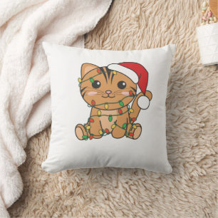 Weihnachts-Weihnachtskatzen Kissen