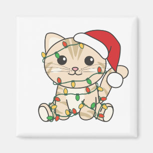 Weihnachts-Weihnachtskatzen Magnet
