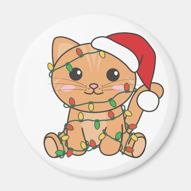 Weihnachts-Weihnachtskatzen Magnet (Vorne)