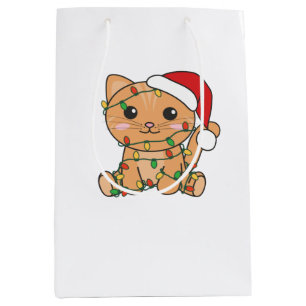 Weihnachts-Weihnachtskatzen Mittlere Geschenktüte