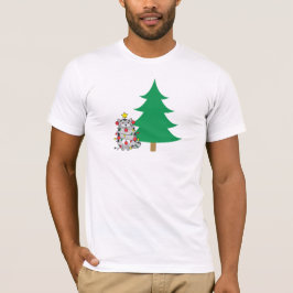 Weihnachts-Weihnachtskatzenleuchten T-Shirt