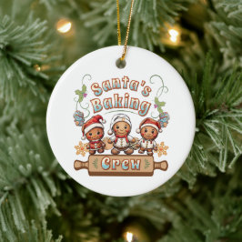 Weihnachts-Weihnachtskekse in der Crew Keramik Ornament