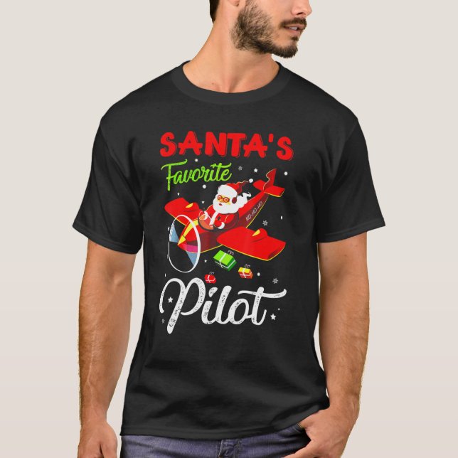 Weihnachts-Weihnachtsklauselpilot T-Shirt (Vorderseite)