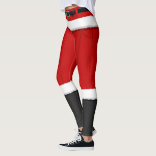 Weihnachts-Weihnachtskostüme-Leggings in Santa Leg Leggings
