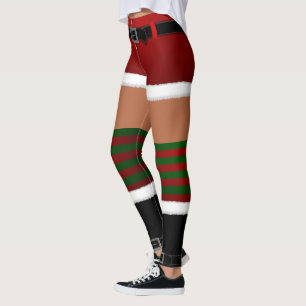 Weihnachts-Weihnachtskostüme-Leggings in Santa Leg Leggings