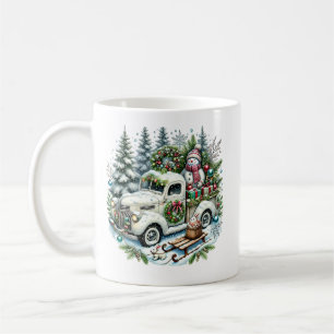 Weihnachts-Weihnachtsland-LKW hinzufügen Kaffeetasse