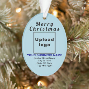 Weihnachts-Weihnachtslicht Blau Oval Acryl Ornament