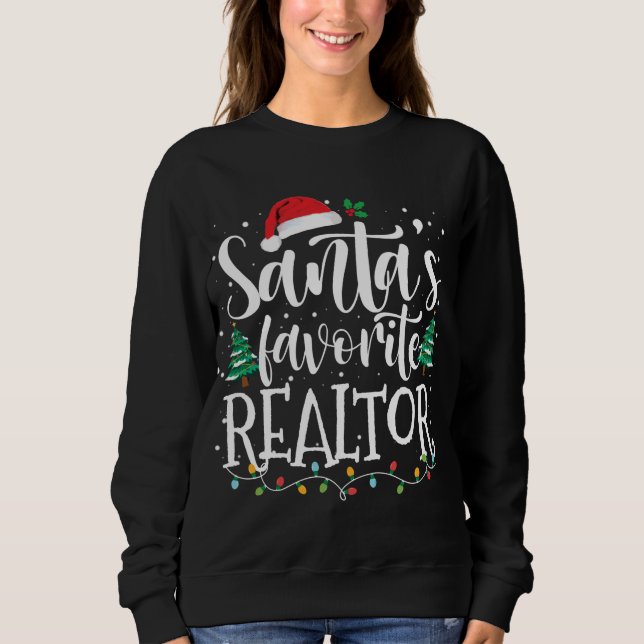 Weihnachts-Weihnachtslicht des Weihnachtsmanns Sweatshirt (Vorderseite)