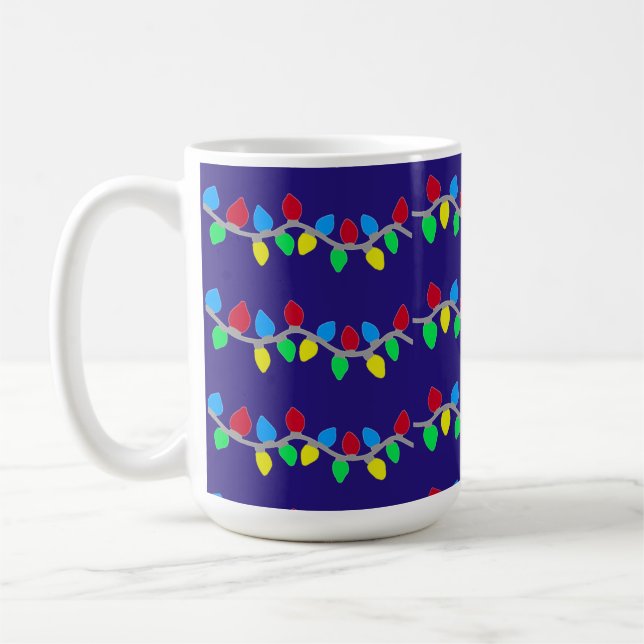 Weihnachts-Weihnachtslieder auf blau Kaffeetasse (Links)