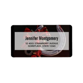 Weihnachts-Weihnachtslieder für Pferde - Foto Adressaufkleber