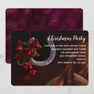 Weihnachts-Weihnachtslieder für Pferde - Foto Einladung