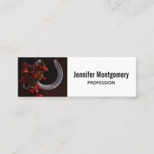 Weihnachts-Weihnachtslieder für Pferde - Foto Mini Visitenkarte