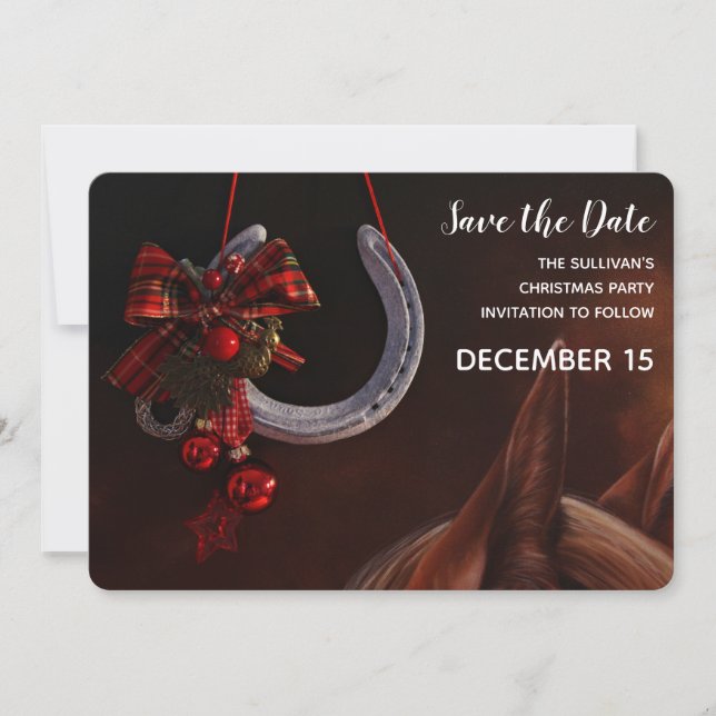 Weihnachts-Weihnachtslieder für Pferde - Foto Save The Date (Vorderseite)