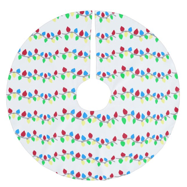 Weihnachts-Weihnachtslieder Polyester Weihnachtsbaumdecke (Vorderseite)