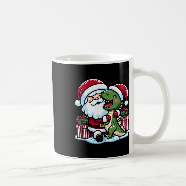 Weihnachts Weihnachtslieder Rex Dinosaurier in San Kaffeetasse (Rechts)