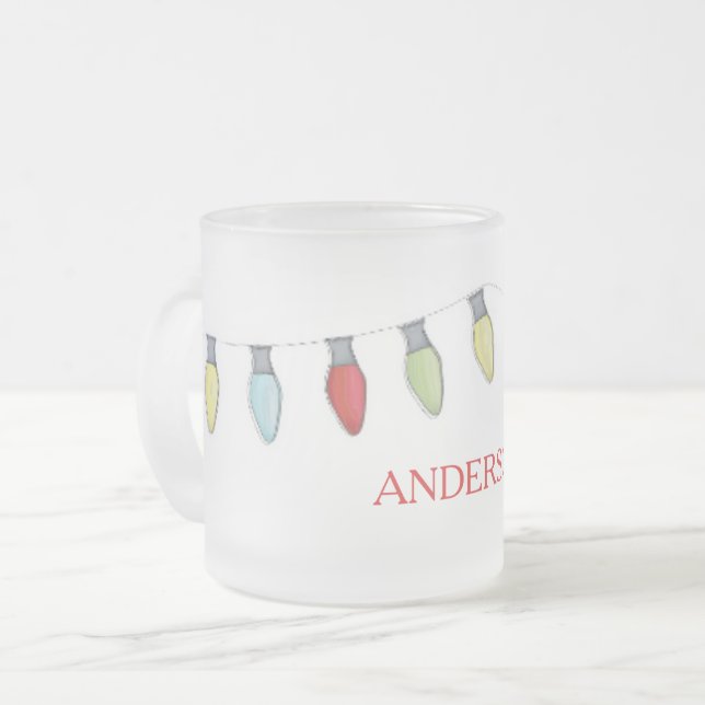 Weihnachts-Weihnachtslieder Spaß Festlich Einfach Mattglastasse (Vorderseite Links)