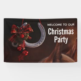 Weihnachts-Weihnachtsliegeplatz für Pferde - Foto Banner