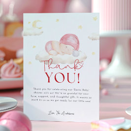 Weihnachts-Weihnachtsmädchen-Dusche Danke-Karte Dankeskarte