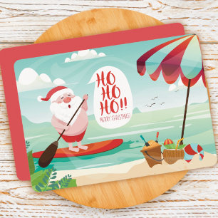 Weihnachts-Weihnachtsmann bei der Beach Card