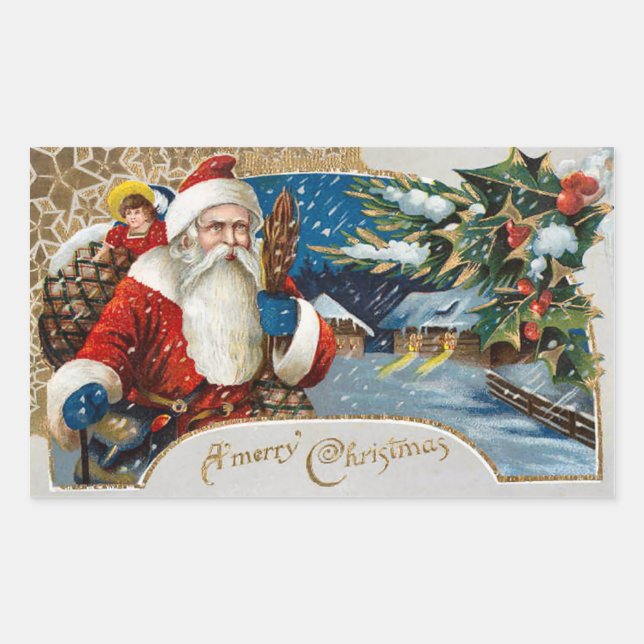 Weihnachts Weihnachtsmann-Claus Stickers (Vorderseite)
