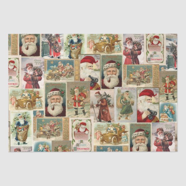 Weihnachts Weihnachtsmann-Claus Tissue Paper Wrap Seidenpapier (Vorderseite)