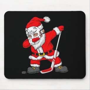 Weihnachts Weihnachtsmann-Dabbing Hockey Player Bo Mousepad