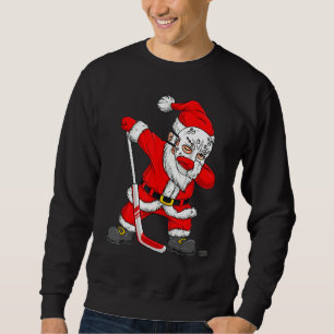 Weihnachts Weihnachtsmann-Dabbing Hockey Player Bo Sweatshirt