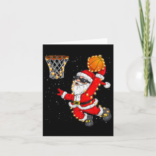 Weihnachts Weihnachtsmann Dunking a Bysketbyll Xma Karte