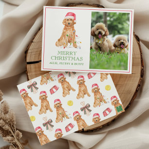 Weihnachts-Weihnachtsmann-Foto Feiertagskarte