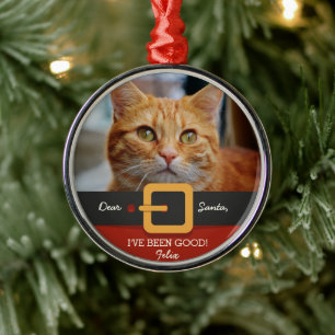 Weihnachts-Weihnachtsmann-Foto und Name Custom Silbernes Ornament