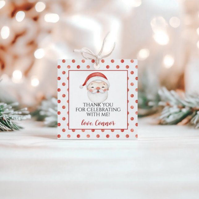 Weihnachts Weihnachtsmann Geburtstag Anzugstags Geschenkanhänger (Von Creator hochgeladen)