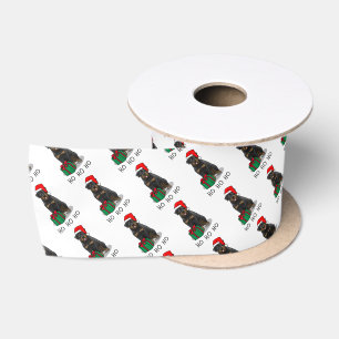 Weihnachts Weihnachtsmann Hat Rottweiler Dog Funny Satinband