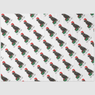 Weihnachts Weihnachtsmann Hat Rottweiler Dog Funny Seidenpapier